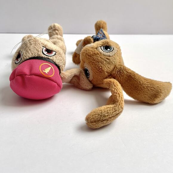 Hop The Movie Lot of 2 Mini Plush Bunny Rabbit 6" Boy Pink Beret Stuffed Animal - Picture 4 of 9